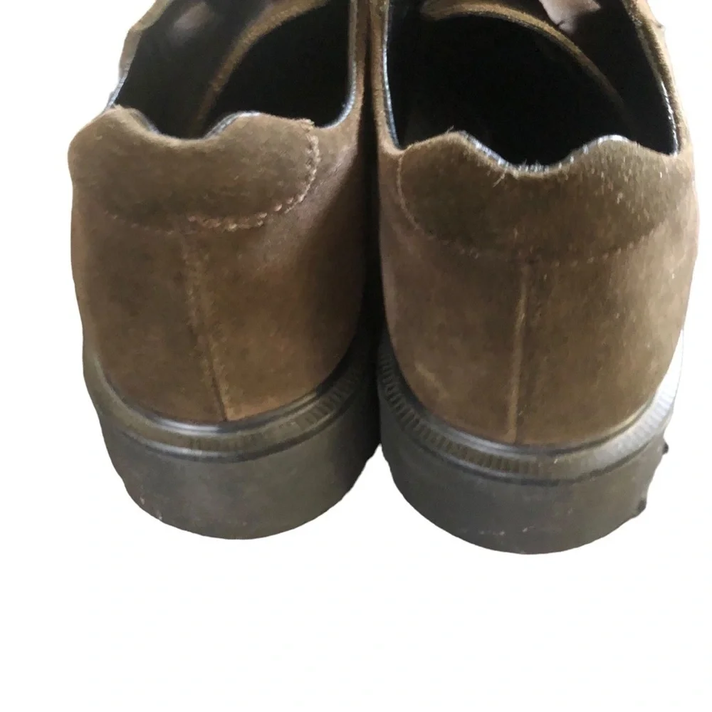 Doc Dr Martens Air Cushion Sole Suede Lace Up Shoe 8 Men’s Dark Brown ENGLAND